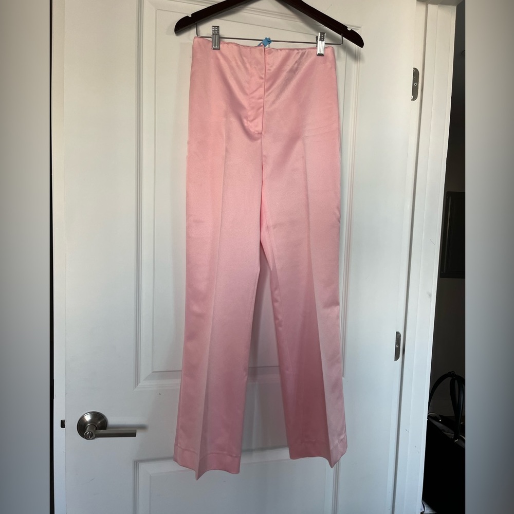Zara Satin Light Pink Trouser/Dress pants